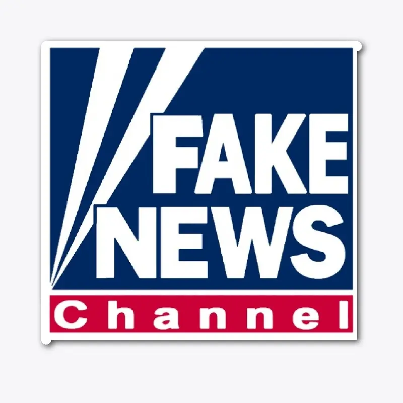 Fake News Channel Die Cut Sticker